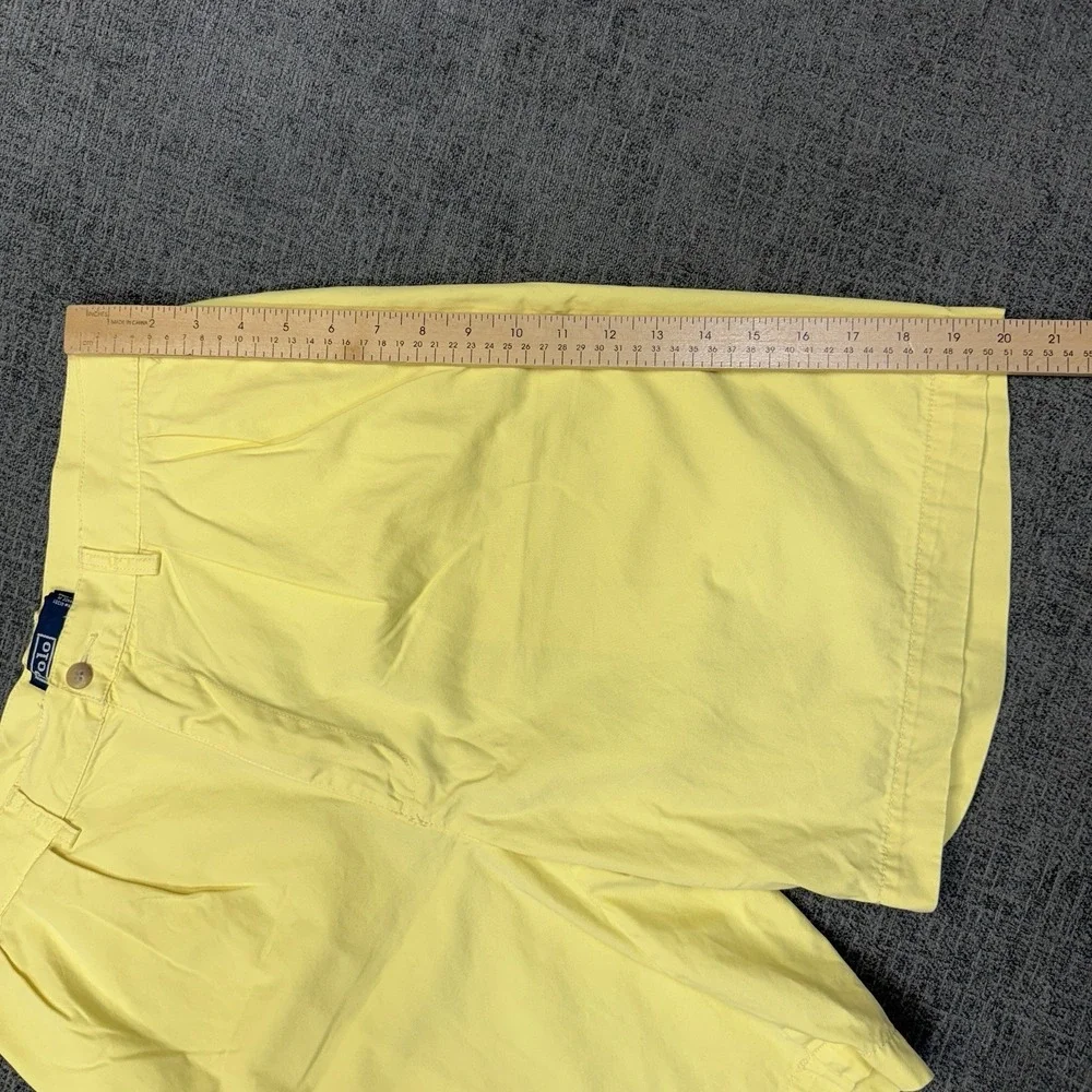 Polo Ralph Lauren Tyler Shorts Men's 33 Yellow Pleated Chino Classic